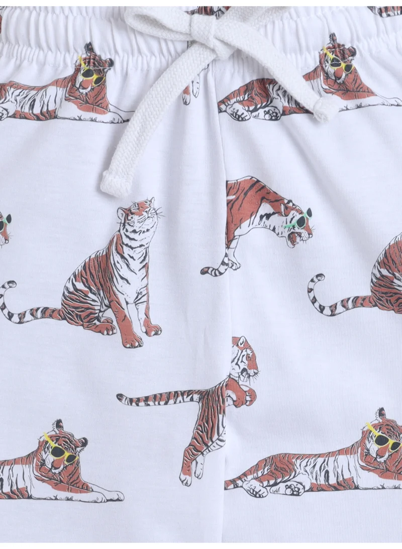 Victor And Jane  Boys’ Pajama Set – Stay Wild Tiger Print Cotton Nightwear (2-Piece Set) for Men | Best Price UAE