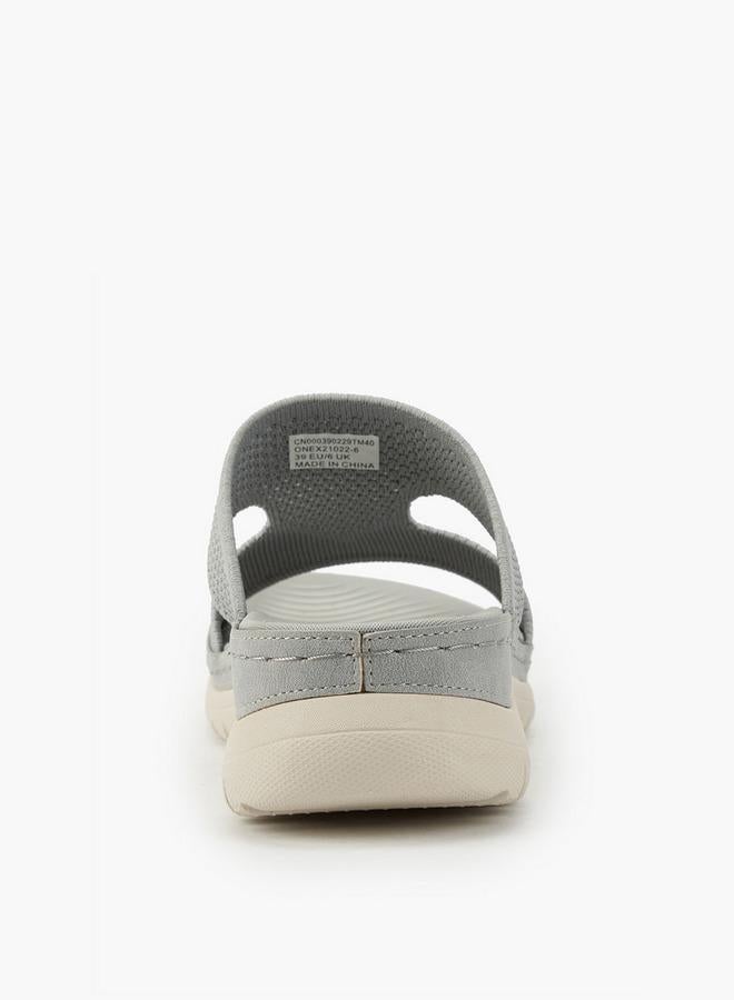 Flora Bella By Shoexpress Textured Slip-On Sandals - Image 5