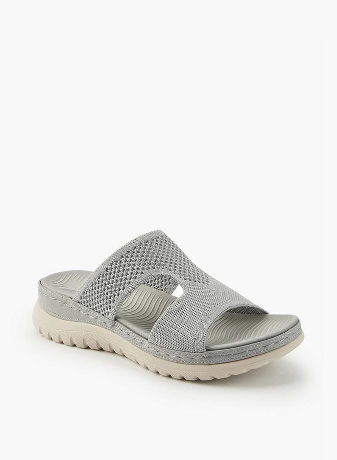 Flora Bella By Shoexpress Textured Slip-On Sandals - Image 1