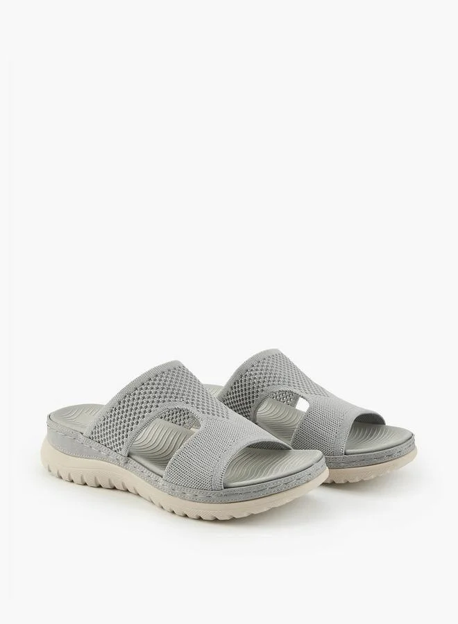 Flora Bella By Shoexpress Textured Slip-On Sandals