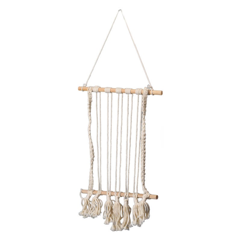Macrame Wall Hanging Photos Display 100% Cotton Hand Woven Photo Organizer - Boho Style Beech Stick Picture Display for Bedroom Living Room Dorm Decor - Image 4