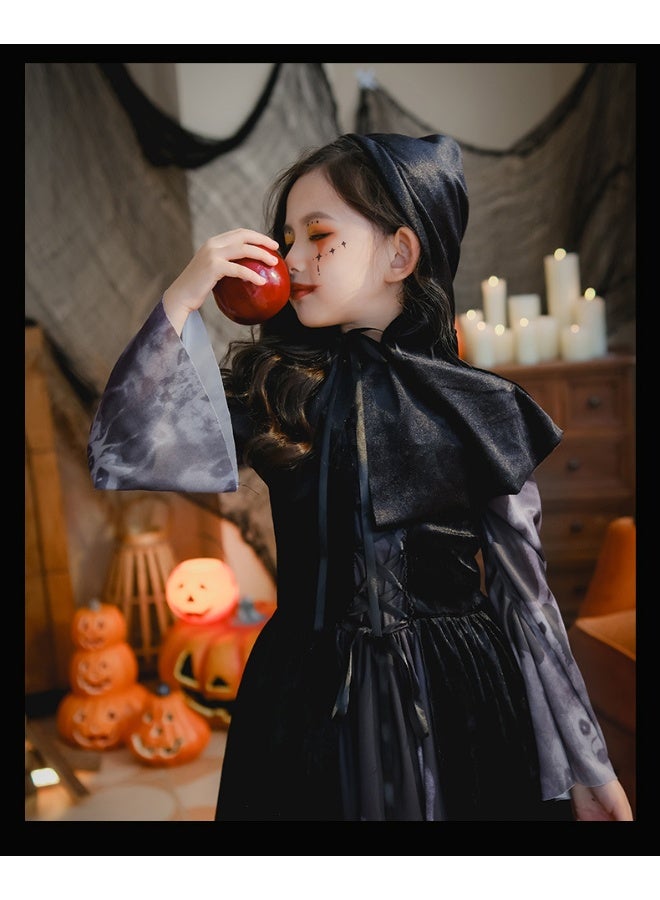 xozgdovg Halloween Skeleton Long Dress Costume  - Image 2