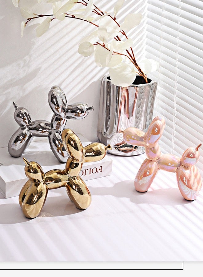 1 Piece Balloon Dog Statue Decoration Ornament, 18x22 cm, Pink Color.  - Image 3