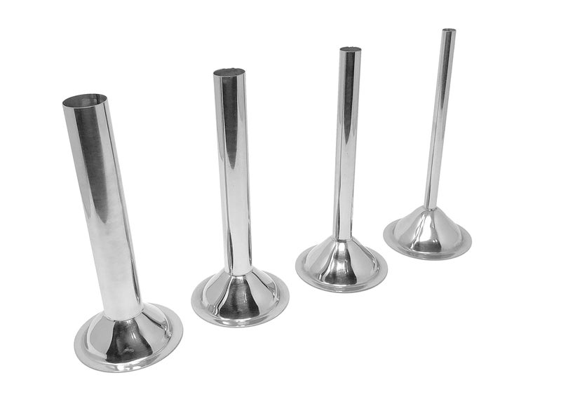 22 Stainless Steel Sausage Stuffing Tubes for Meat Grinder Set of 4