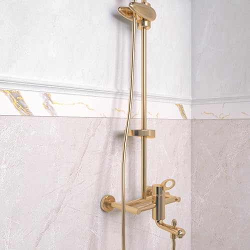 LACHEERY Gold White Marble Wallpaper Border Peel and Stick Bathroom Mirror Frame Border Tape for Mirror Borders Peel and Stick Gold Bulletin Board Borders Trim Sticker Thick Wall Decor Roll 3"x197" - Image 5