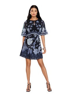 Lipsy Placement Print Short Sleeve Mini Dress