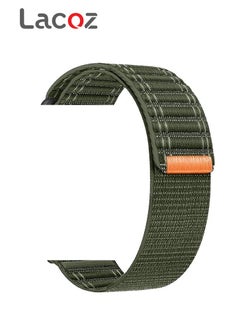 Lacoz Lacoz Fabric Sports Loop Smart Watch Straps Compatible with 49mm 45mm 44mm 42mm Smart Watches Green  - Image 3