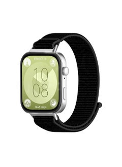 X-level 1 Pcs Nylon Band Compatible with Huawei Watch Fit 3 Strap,Soft Breathable Adjustable Elastic Sport Strap,Replacement Watch Band for Huawei Watch Fit 3 Accessories Black ﻿ ﻿  - Image 2