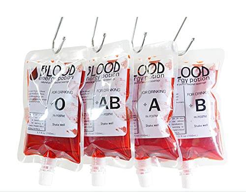 Aweilan 40 Pack Blood Bag for Drinks IV Bags Pouches Mug Empty Vampire Diary Halloween Food Safe Drink Containers Bags Cups for Juice Party Nursing Birthday - Image 5