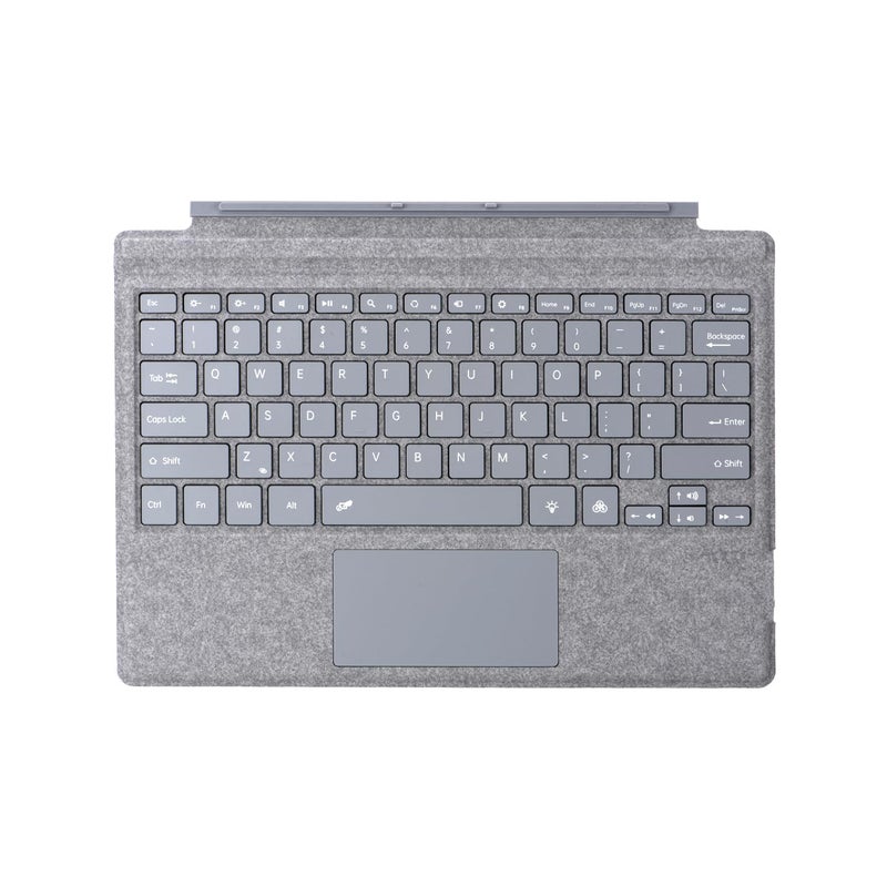Zoof Type Cover for Microsoft Surface Pro 7 Pro 76 54 3 123 inch UltraSlim Wireless Bluetooth Tablet Keyboard with Multi Touchpad Ash - Image 2