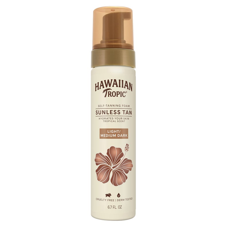 Hawaiian Tropic Sunless Tan Light/Medium Self-Tanning Foam, 6.7oz | Self Tanner Light, Self Tanner Medium, Sunless Tanner, Sunless Tanning Foam, 6.7oz - Image 1