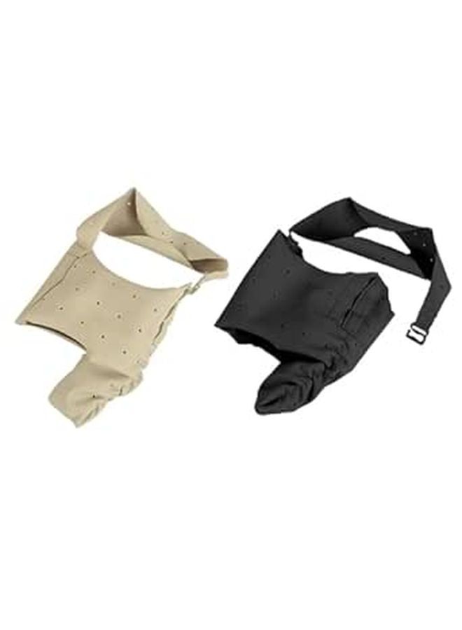 Bunion Corrector Toe Separator 2Pcs Set Ultra Thin Breathable Foot Wrap Support Day Night Use Size S 30 35 Black - Image 1