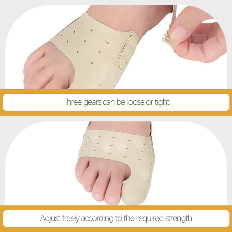 Bunion Corrector Toe Separator 2Pcs Set Ultra Thin Breathable Foot Wrap Support Day Night Use Size S 30 35 Black - Image 4