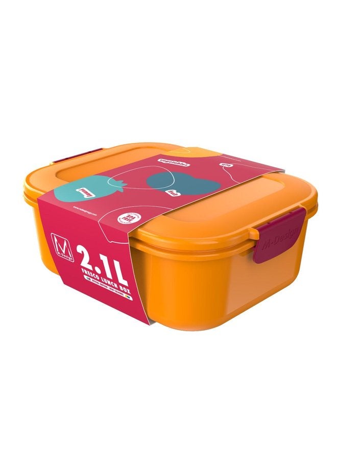 أم-ديزاين حافظة الغداء 2.1 لتر-البرتقالي - Image 1