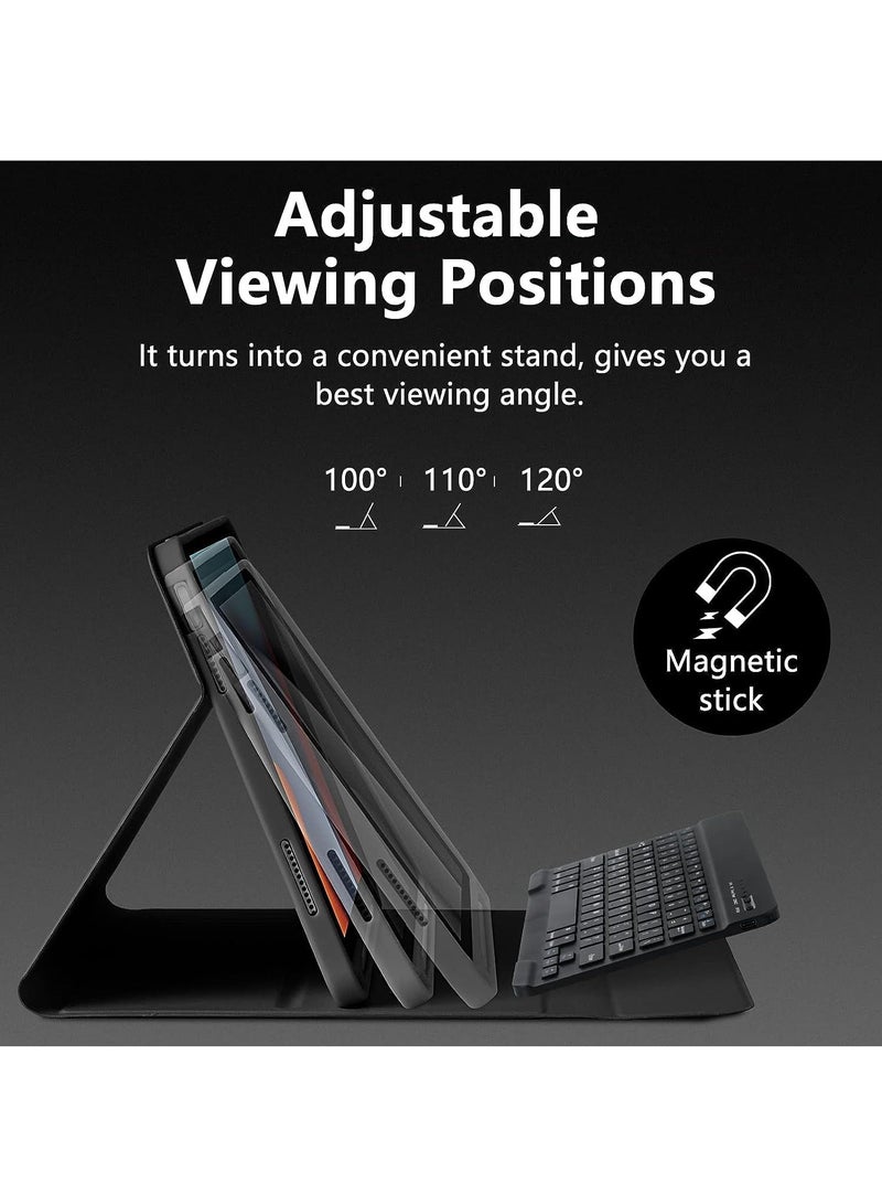 Keyboard Case for iPad 10th Gen 10.9"(A2757/A2777/A2696) with Mouse, iPad Case with Detachable Bluetooth Keyboard&Pencil Holder&Mouse[Free Arabic stickers] - Image 3