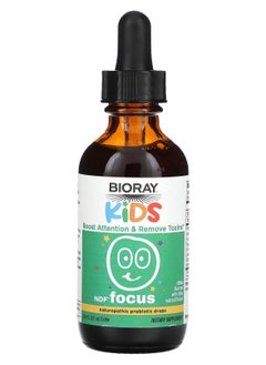 Bioray, Kids, NDF Focus, Naturopathic Probiotic Drops, Citrus, 2 fl oz (60 ml)