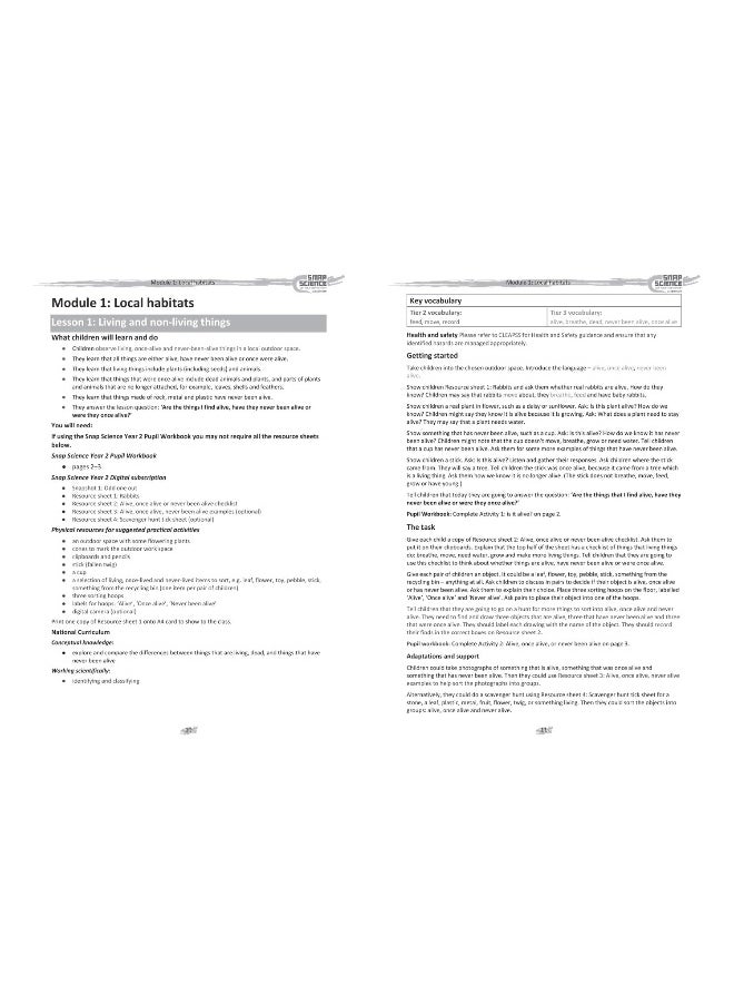 Collins Snap Science Teacher’s Guide Year 2  - Image 3