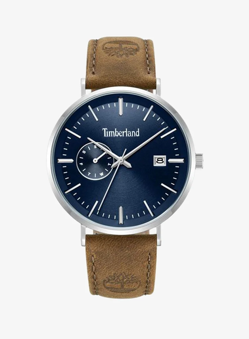 تمبرلاند Rangeley Blue Dial Leather Strap Multifunction Watch for Men, 42mm