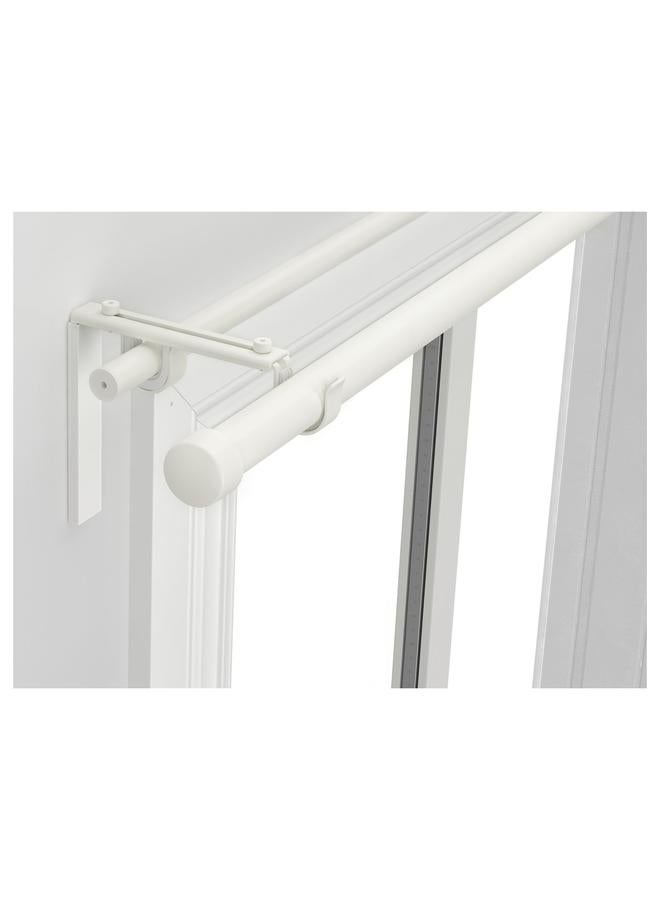 erorex Double curtain rod combination, white, 210-385 cm - Image 3