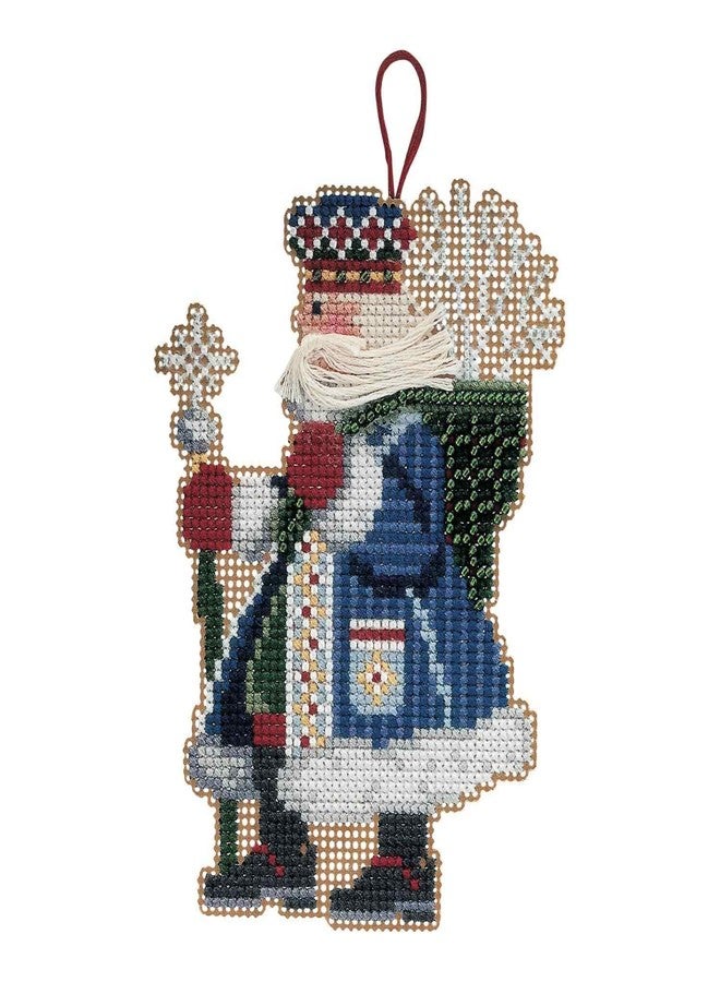 Mill Hill Frosty Santa Beaded Counted Cross Stitch Ornament Kit Mill Hill 2001 Woodland Santas MHWS8 - Image 1