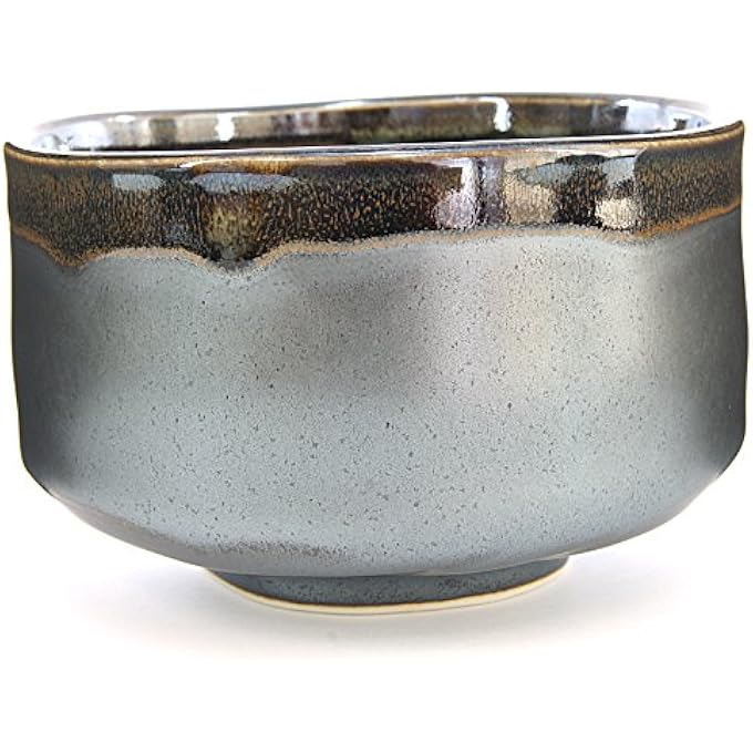 Mino Ware Japanese Handcrafted Matcha Tea Bowl Black Matcha Tea Cup Ceremony Authentic Pottery Kuro Oribe Chawan - Image 1