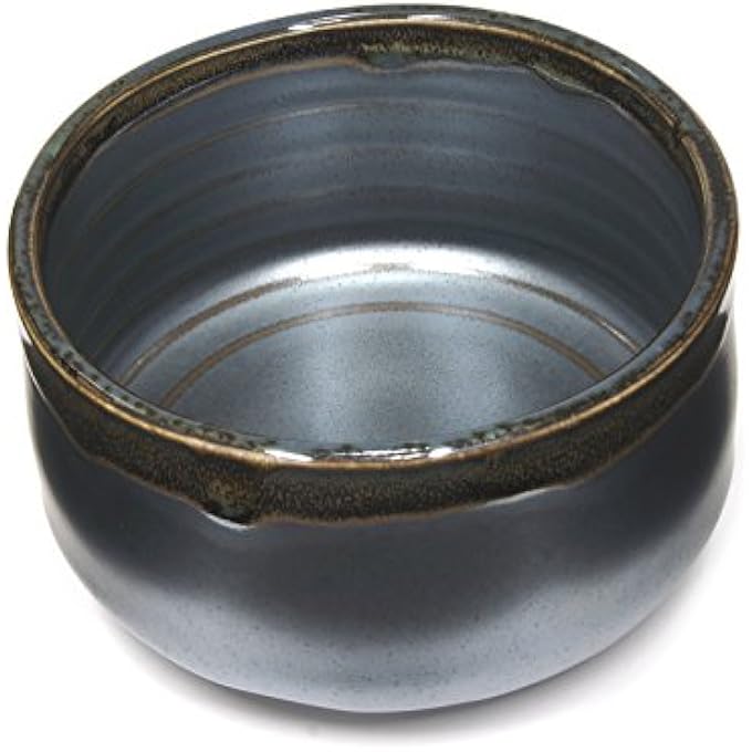 Mino Ware Japanese Handcrafted Matcha Tea Bowl Black Matcha Tea Cup Ceremony Authentic Pottery Kuro Oribe Chawan - Image 3