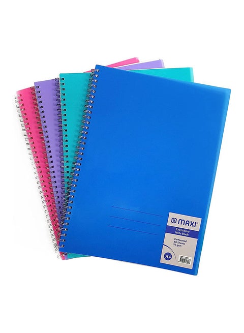 A4 Size Spiral Binded Notebook Assorted Colours