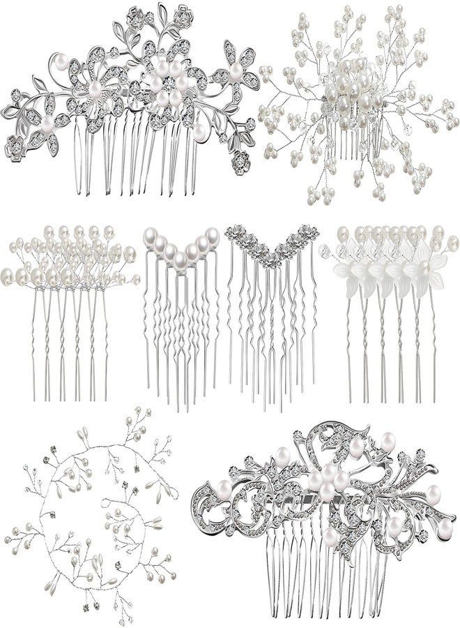Jutom Elegant 64-Piece Wedding Hair Accessories Set - Includes Rhinestone Hair Sticks, Pearl Pins, Crystal Combs, Pearl Vine, and U-Shaped Clips (Classic Style) - Image 1