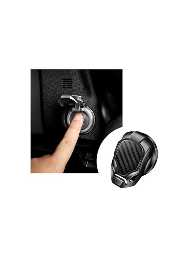 Generic Universal Iron man Carbon Fiber Start/Stop Engine Button Cover Compatible With All Vehicle - Image 1