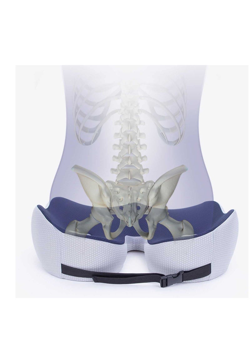Office Chair Seat Cushion, Car Cushion for Back Pain Relief, Lumbar Support Pillow Chair, Non-Slip Sciatica  Coccyx Tailbone Pad - Image 4