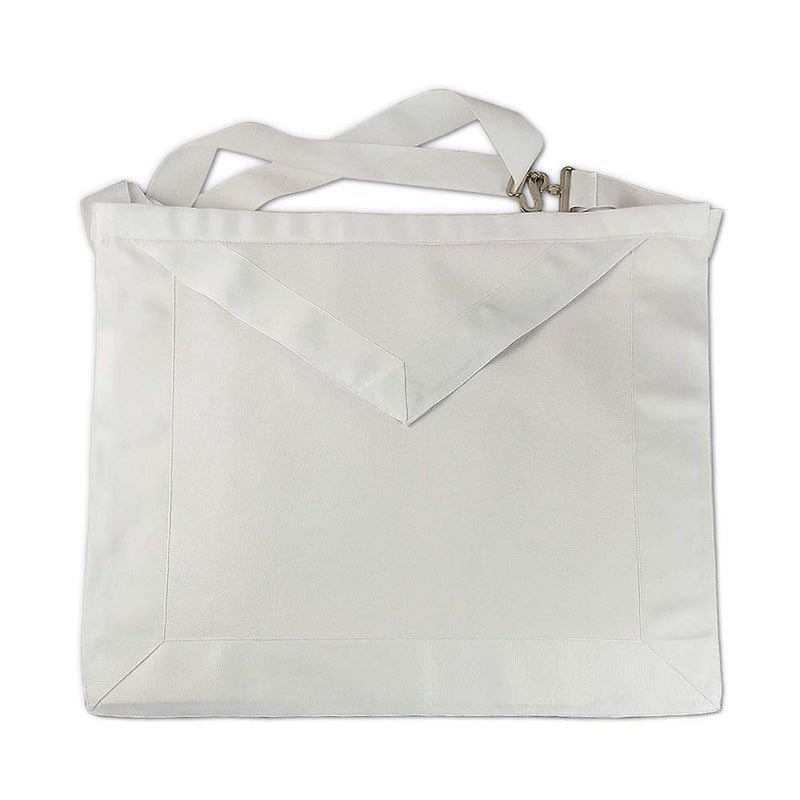 deDecoml Masonic Apron Synthetic Leather White Mason Apron - Image 5