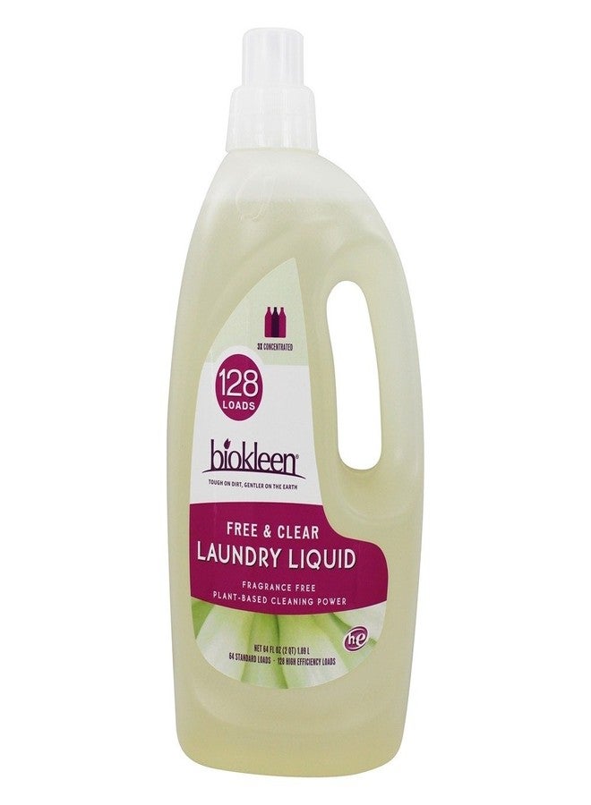 biokleen, Laundry Liquid, Free & Clear, 64 oz - Image 2