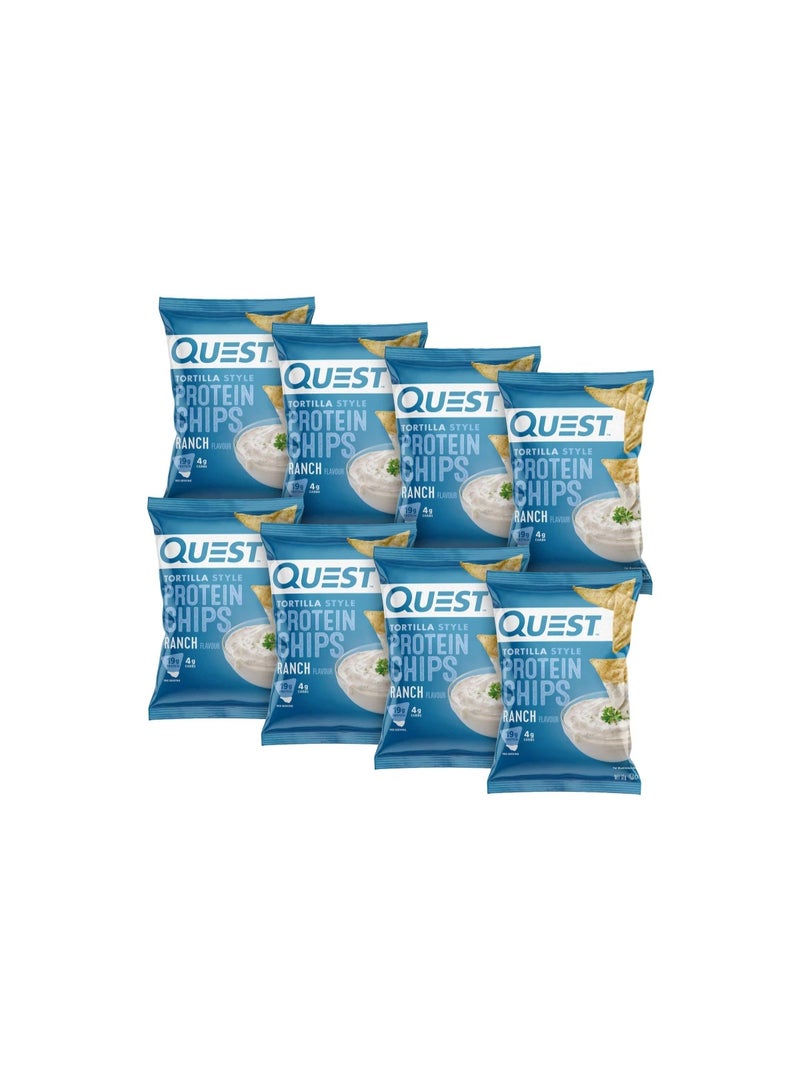 Quest Nutrition Tortilla Style Protein Chips 32g Ranch Pack of 8 - Image 3