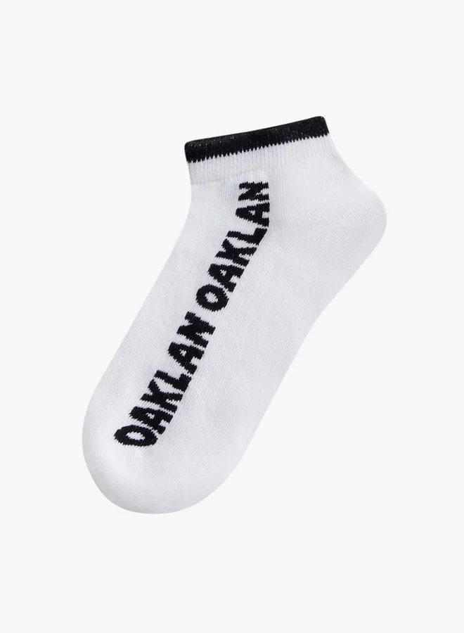 Oaklan by Shoexpress Logo Detail Ankle Length Socks - Set of 5
