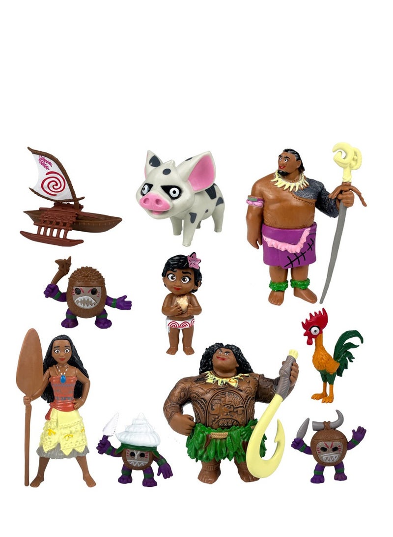 Y&D 6 Piece  Figures The Moana  Action Figure Toys For Fans Moana Series Figures Model Birthday Cake Toppers - Image 1