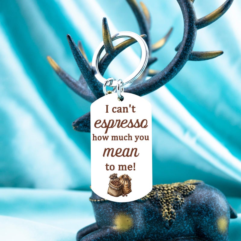 Aisity Coffee Gift Basket Stuff Cute Coffee Keychain Gifts for Women Coffees Lovers Co Workers Bestfriend Gift Ideas Coffees Themed Gifts For Birthday Christmas Novelty Accessories Stuff - Image 4