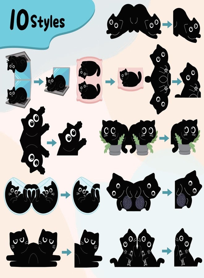 Prudiut 10 Pcs Cat Magnetic Bookmarks Cute Bookmark Black Cats Book Marks for Reading Women Book Lover Gifts - Image 5