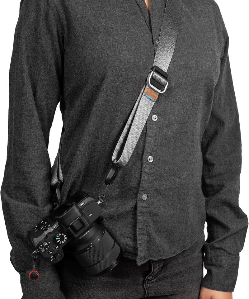 Peak Design حزام كاميرا بيك ديزاين سلايد لايت لكاميرات ميرورليس و DSLR - رمادي، كبير - Image 4