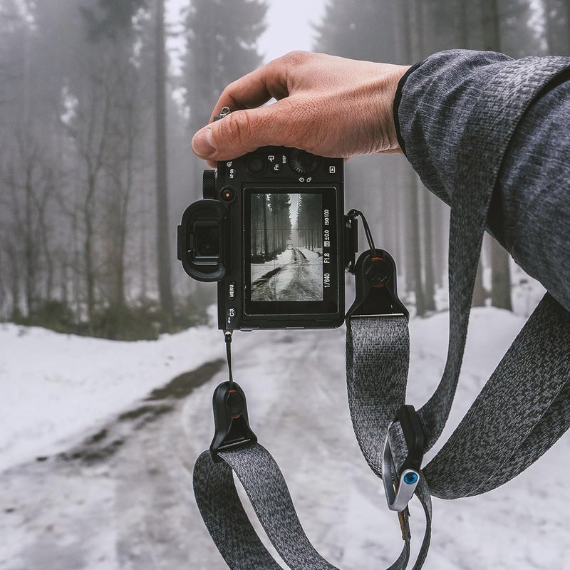 Peak Design حزام كاميرا بيك ديزاين سلايد لايت لكاميرات ميرورليس و DSLR - رمادي، كبير - Image 5