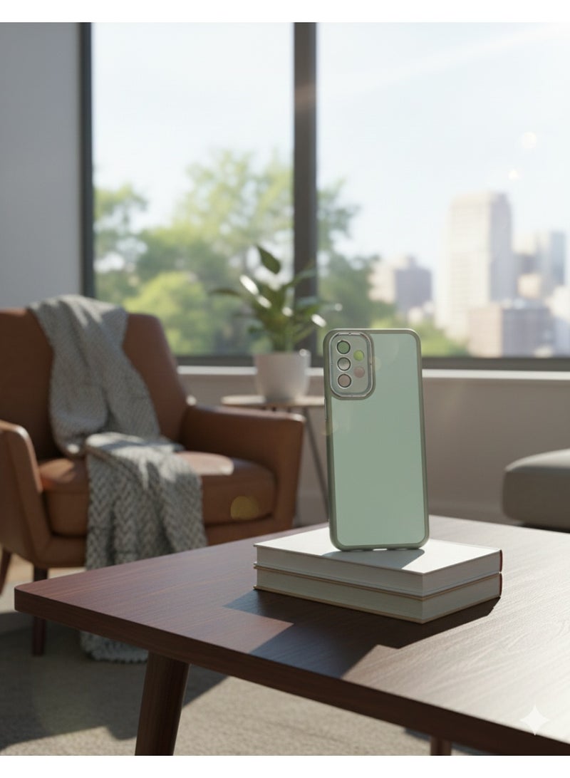 Grace Matte Finish Back Cover Case for Samsung A13 - Elegant Metallic Ribbon Design - Full Camera Protection & Non-Slip Grip - Image 3