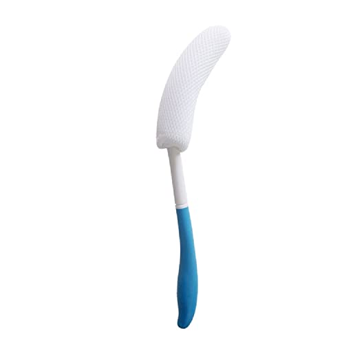 Shuiniba Body Back Bath Brush, Curve Long Handle Mesh Bag Sponge, Replaceable Scrubbing Brush, Exfoliating Skin Shower Brush, Length 15.35 Inch/39cm - Image 2
