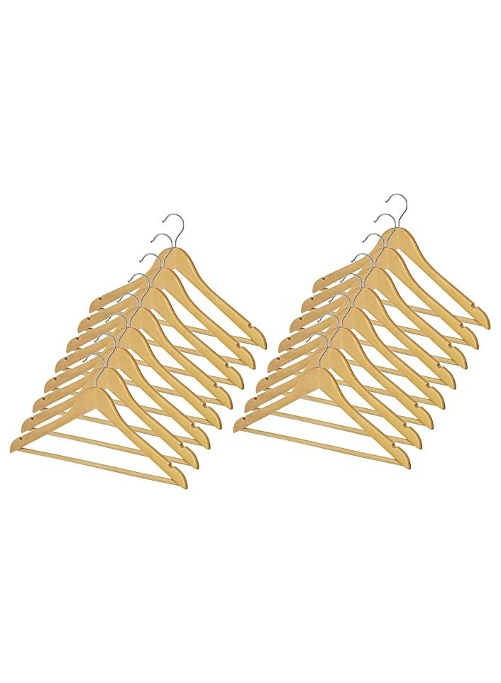 Whitmor 16 Piece Wood Suit Hangers Beige 0.44x 9.25x17.5inch - Image 1