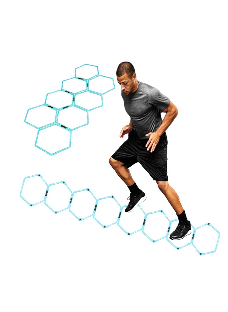 Cactus Fitness Multifunctional agility ladder 8rings with carrying bag in football soccer tennis padel speed agility fitness drills training for athletes adults children  - Image 1
