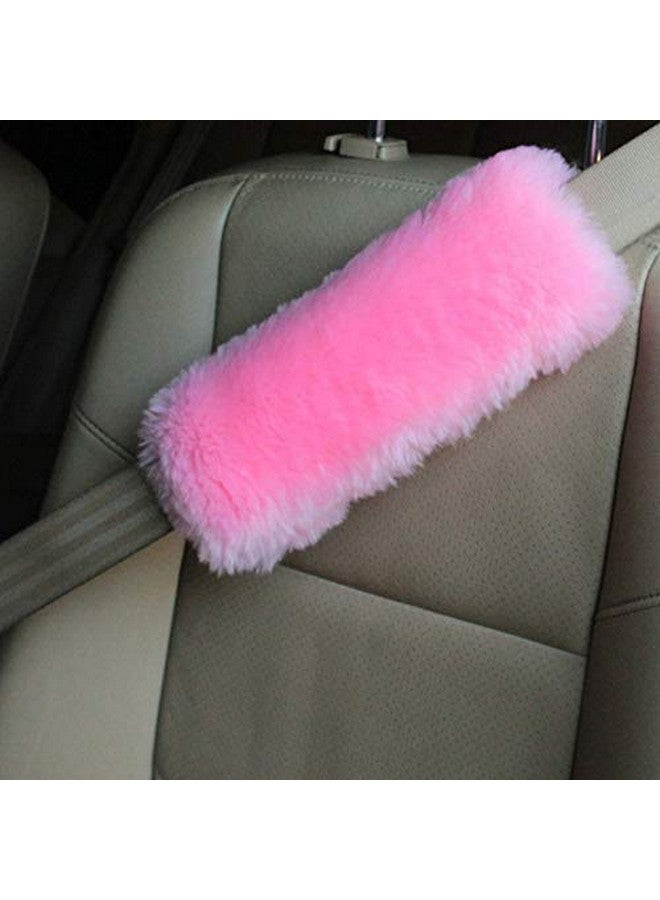 SUNTRADE Soft Faux Car Seat Belt Cover Pad,Car Safety Seat Belt Strap Shoulder Pad for Adults and Children,Suitable for Car Seat Belt,Backpack,Shoulder Bag,Set of 2 (Pink) - Image 3