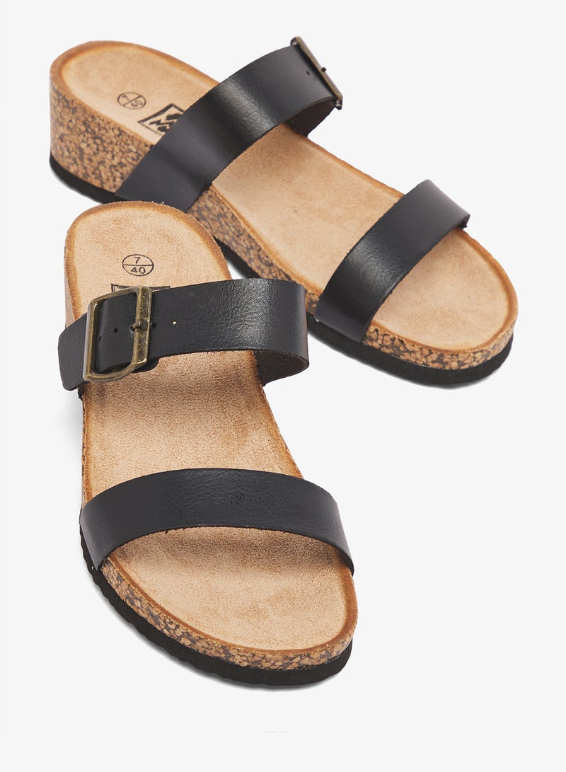 DOWN TO EARTH Mid Wedged Casual Sandal - Image 4