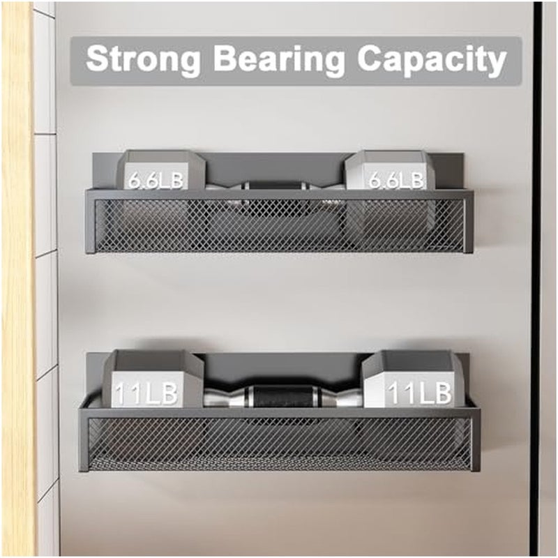 Levesica Magnetic Spice Rack for Refrigerator 2 Pack Magnetic Shelf Fridge Magnet Organizer - Image 3