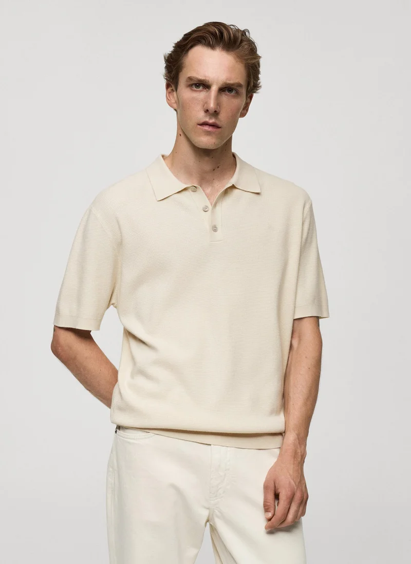 Mango Man Structured Fine Knit Polo