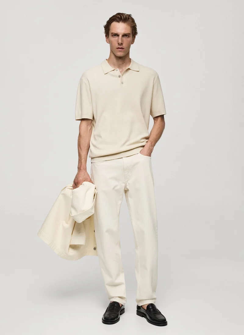 Mango Man Structured Fine Knit Polo