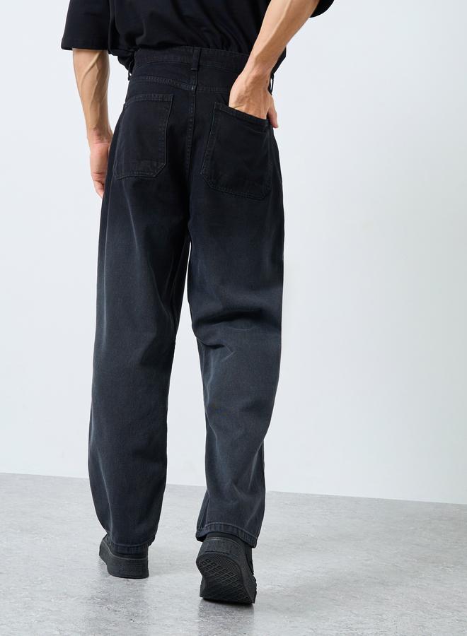 Styli Men Acid Wash Relaxed Fit Jeans - Image 4