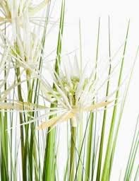 FOX & FERN FOX FERN Artificial Grass Plant for HomeOffice Decor Faux Plant to Elevate Any IndoorOutdoor SpaceSea Urchin White48 - Image 2